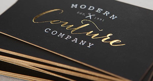 Luxury Business Cards Matte - Soft Touch Lamination + Foil