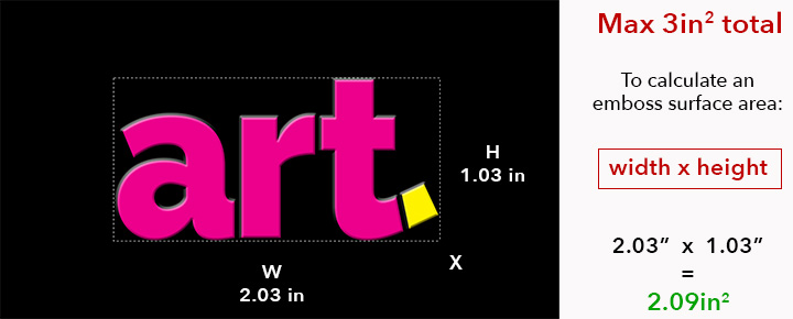 How to calculate emboss surface